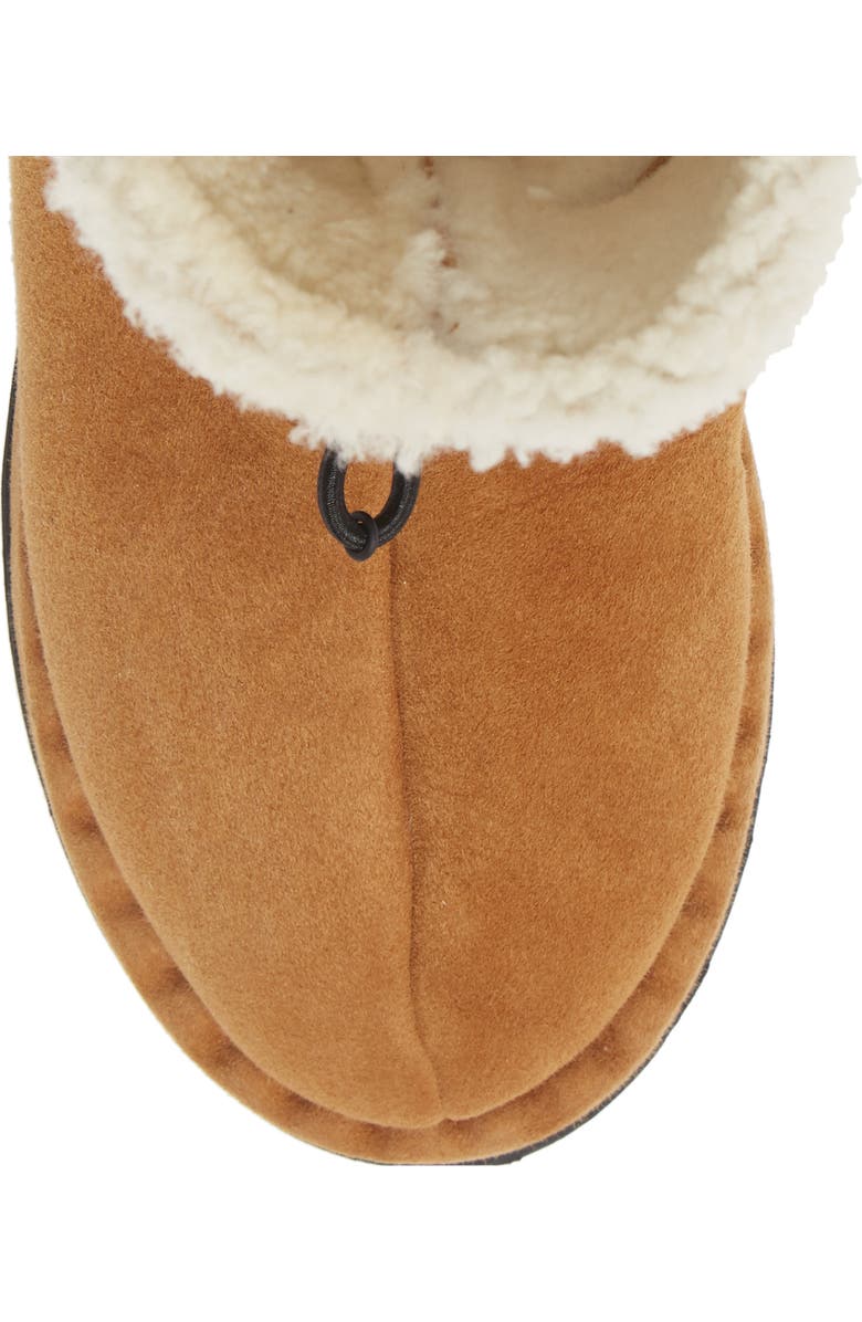 Prada Blow Logo Genuine Shearling Lined Bootie, Alternate, color,