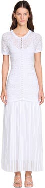 SANDRO Beaded knit maxi dress