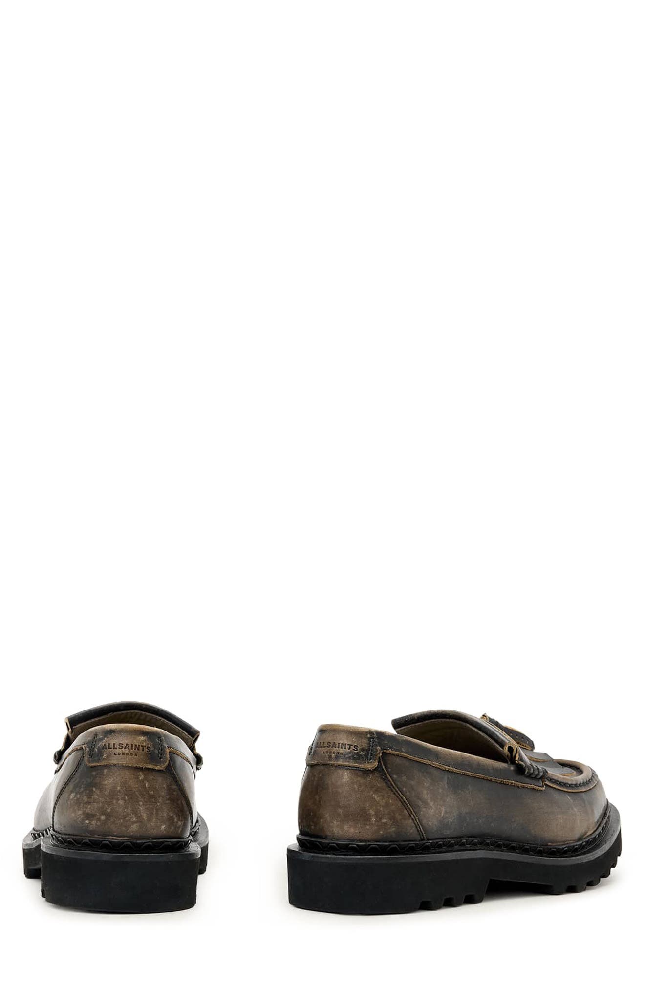 AllSaints Skiff Tassel Loafer, Alternate, color, Washed Black
