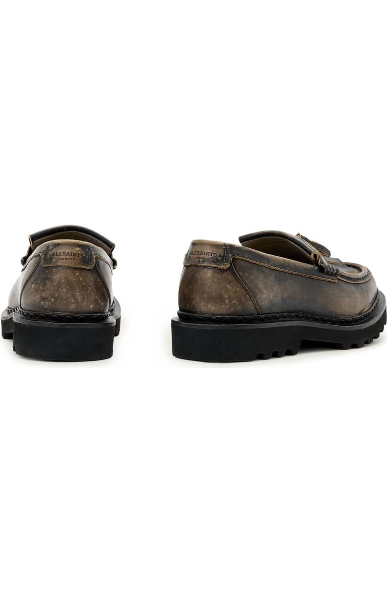 AllSaints Skiff Tassel Loafer, Alternate, color, Washed Black