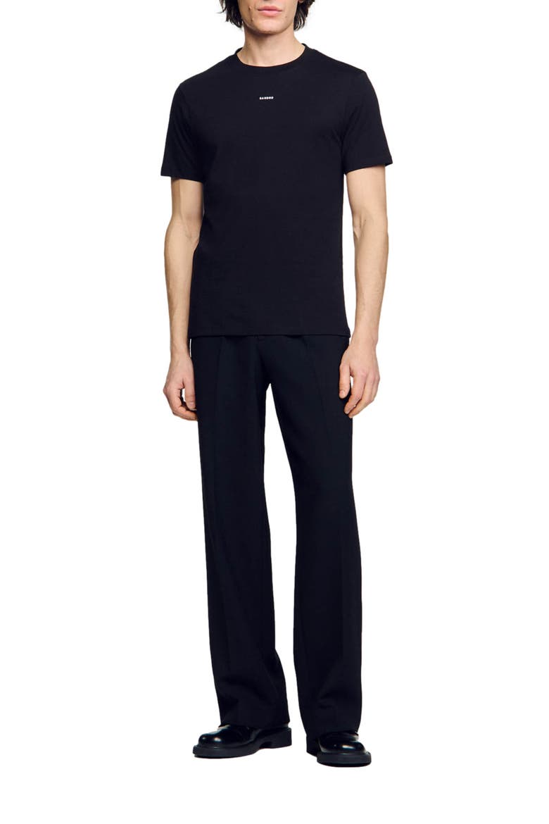 Logo Cotton T-Shirt, Alternate, color, BLACK