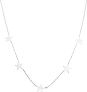 Spero London Star Sterling Silver Station Necklace