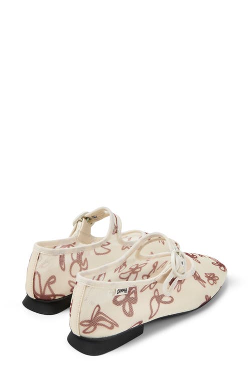 Camper Casi Myra Ballerina Shoes In White Natural