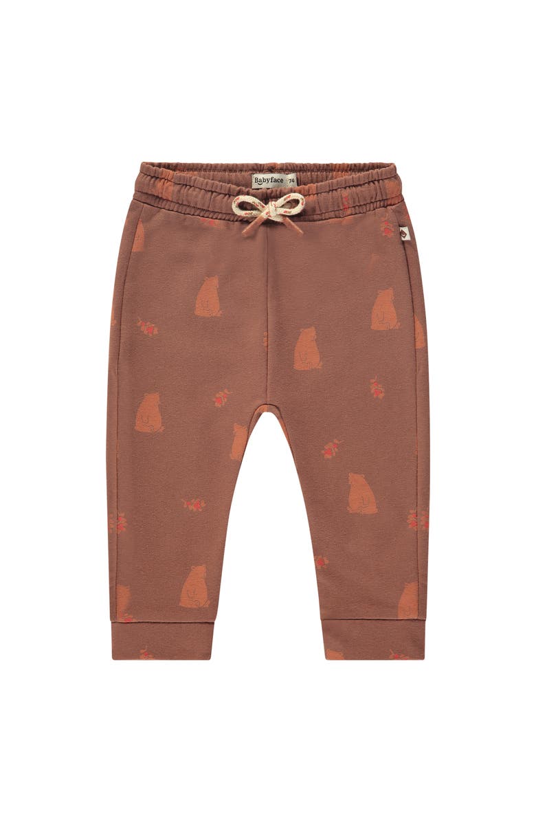 BABYFACE Allover Bear Print Sweatpant, Main, color, Wood