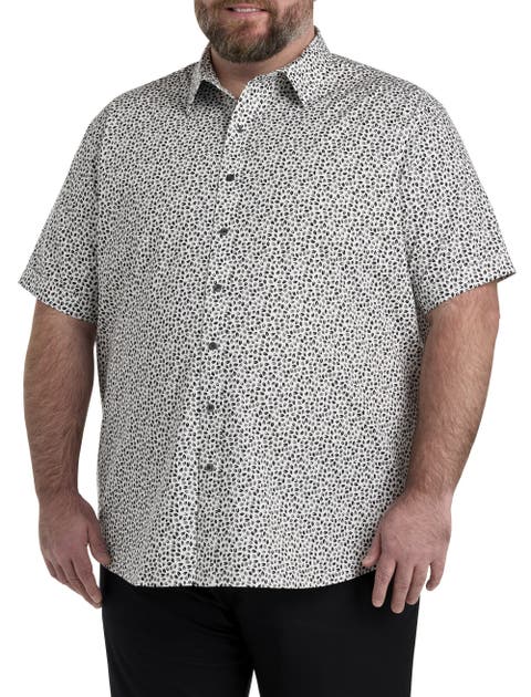 Big & Tall Geometric Print Sport Shirt