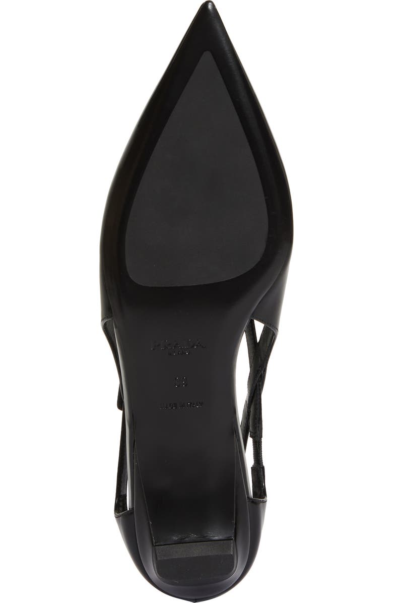 Prada Strappy Pointed Toe Ballet Flat, Alternate, color,