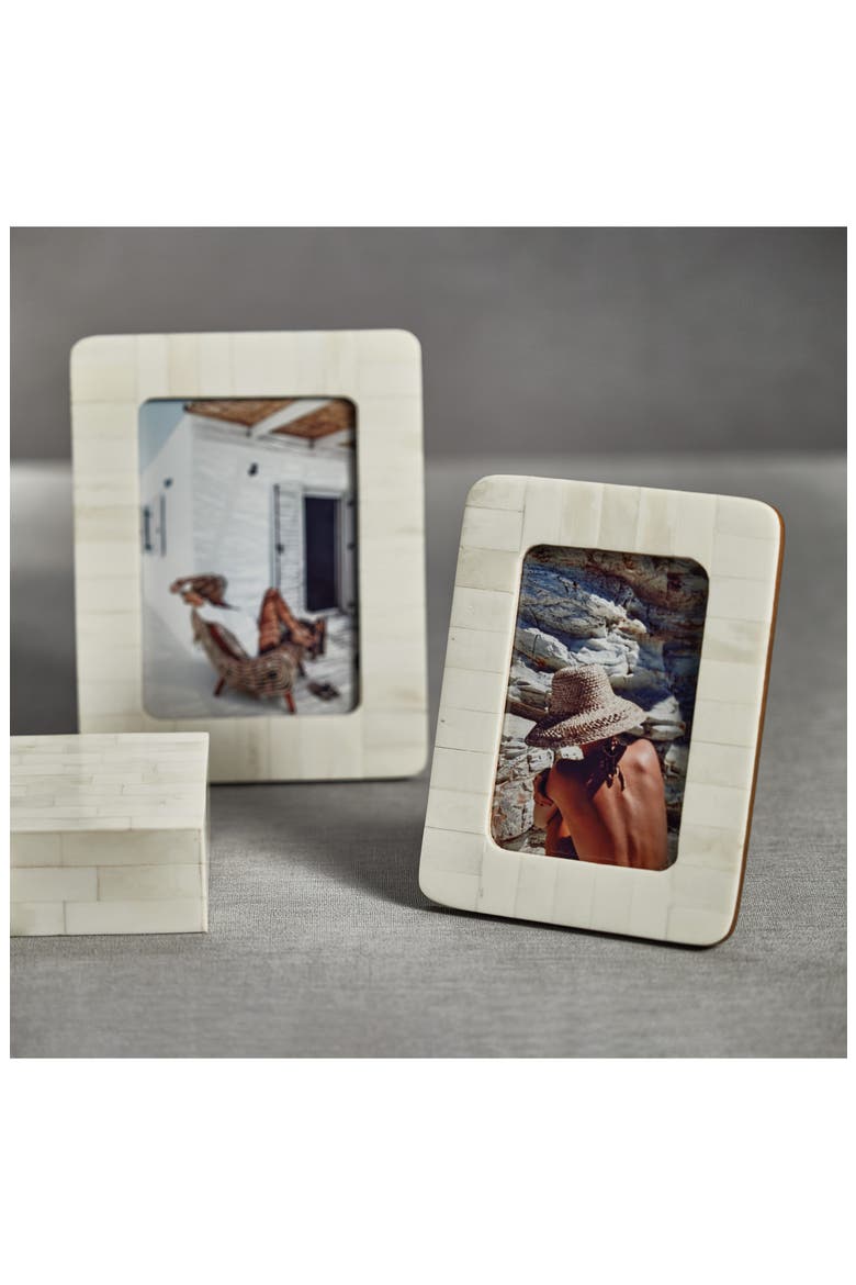 Bone Inlay Photo Frame, Alternate, color, WHITE