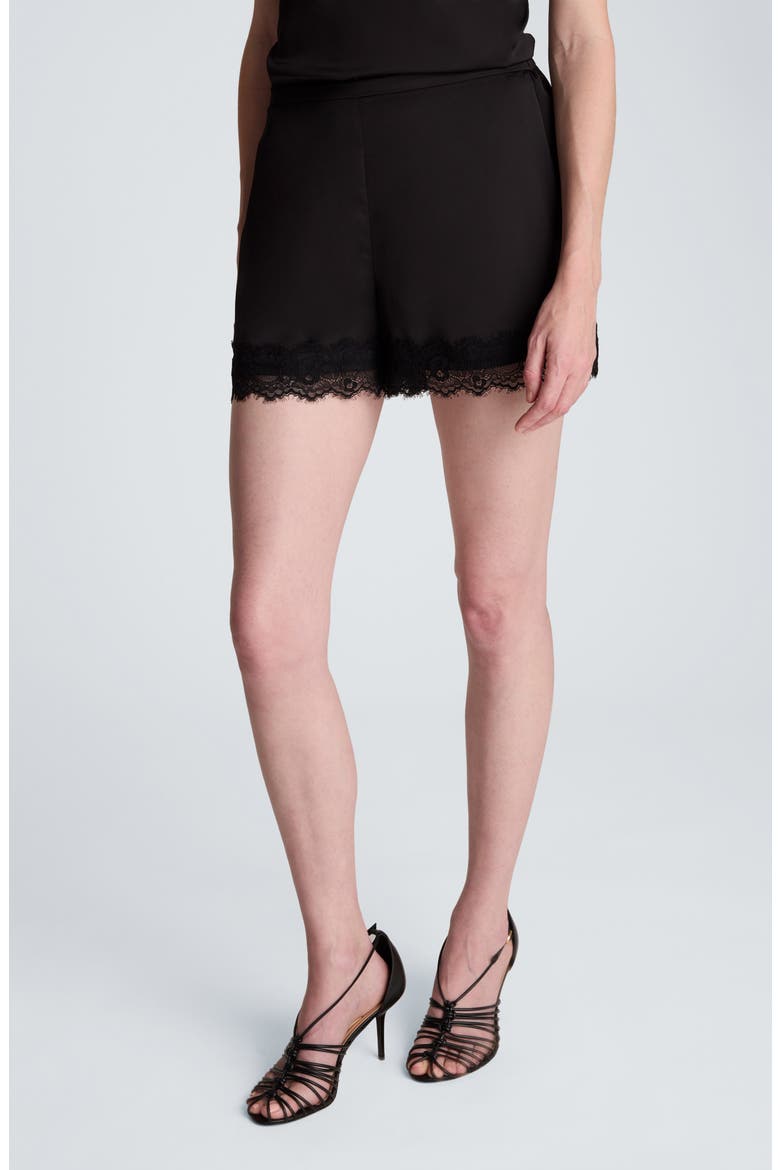 Tonal Lace Shorts, Alternate, color, BLACK