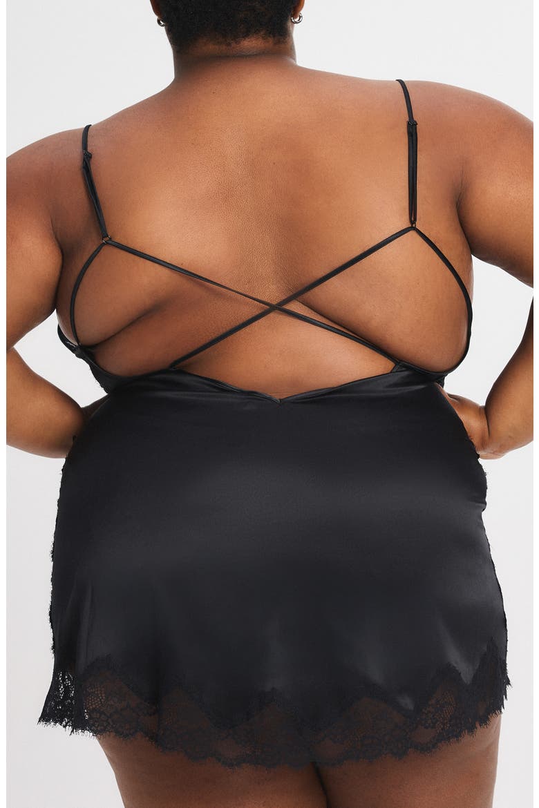 Nite Shade Sleep Chemise, Alternate, color, BLACK CAVIAR