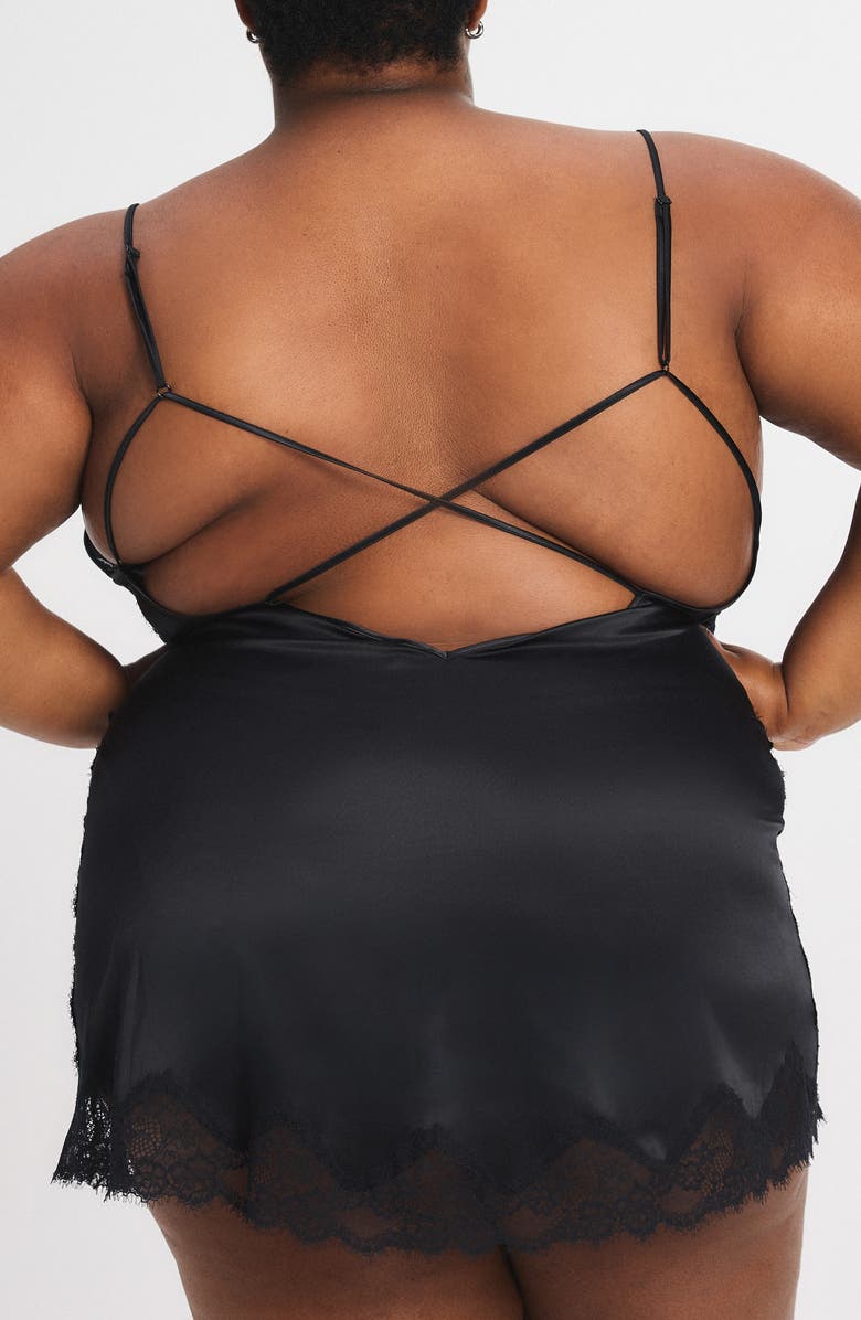 SAVAGE X FENTY Nite Shade Sleep Chemise, Alternate, color, Black Caviar