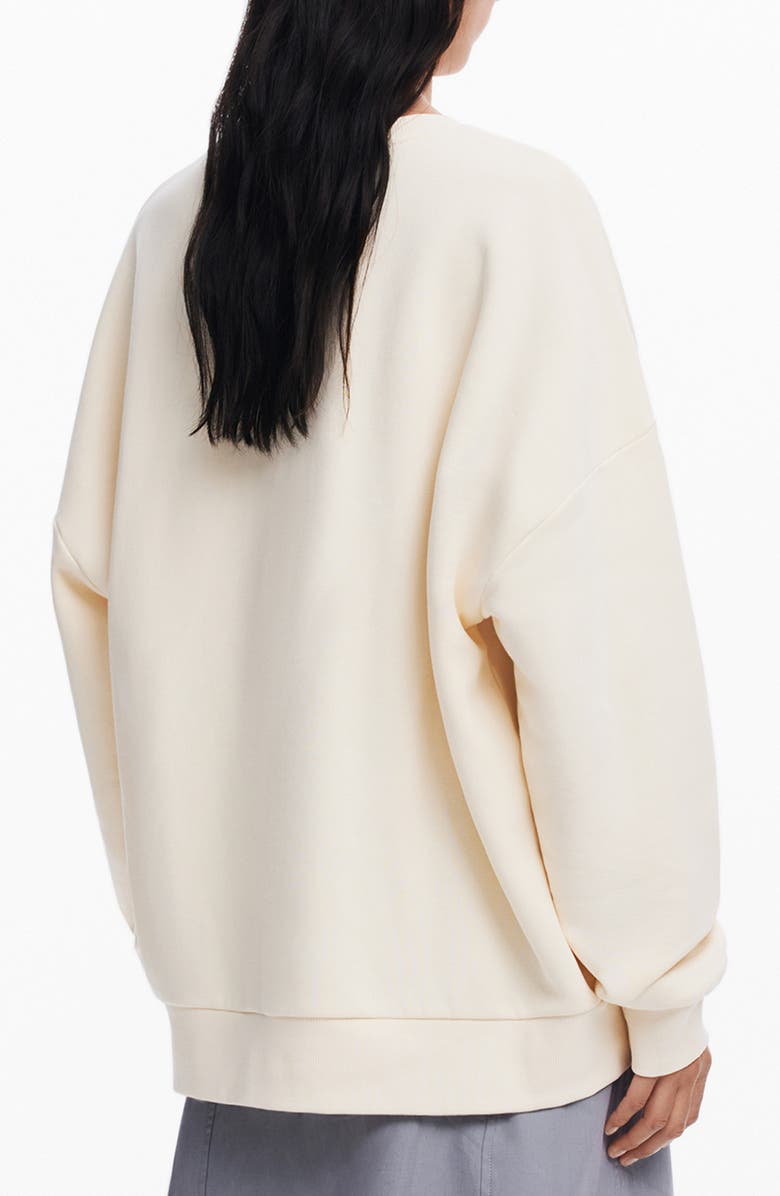 Desigual Patch Sweatshirt, Alternate, color, White