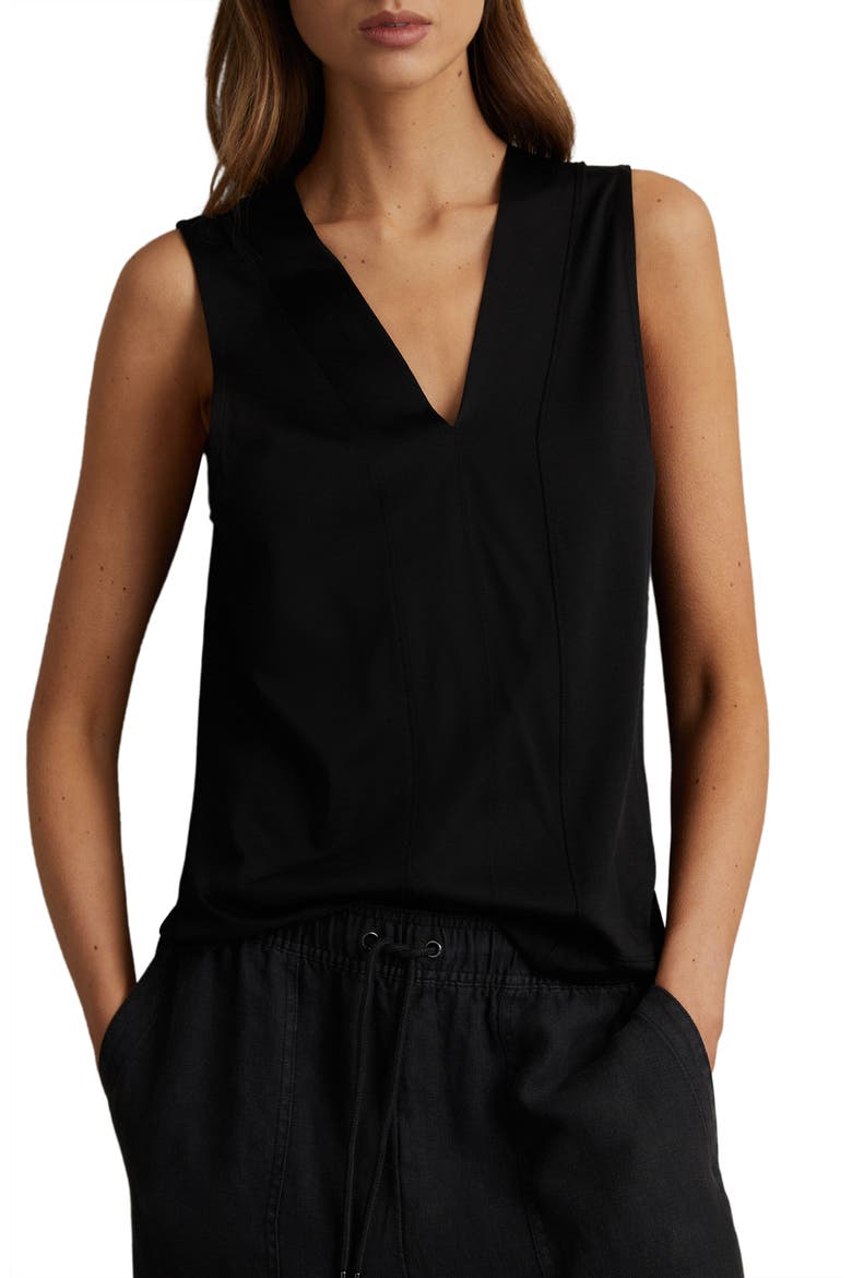 Mira Sleeveless Top, Main, color, BLACK