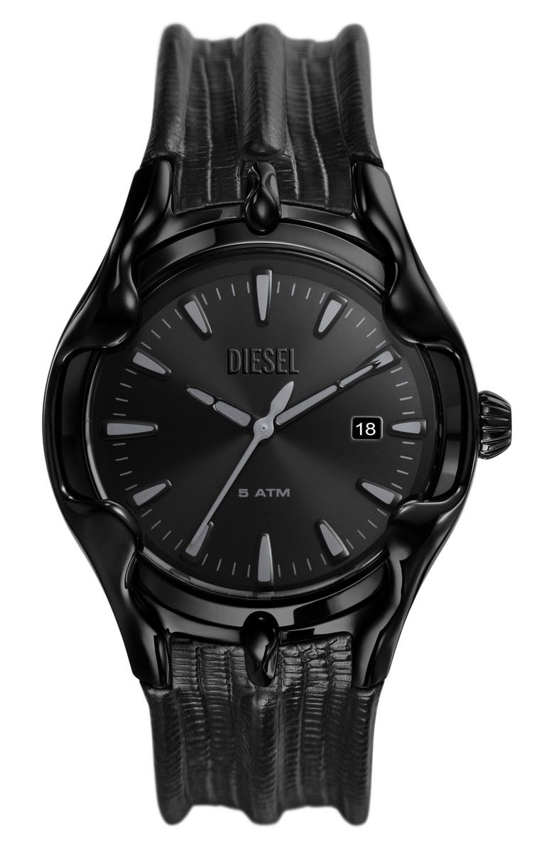 DIESEL<sup>®</sup> Vert Leather Strap Watch, 44mm, Main, color,