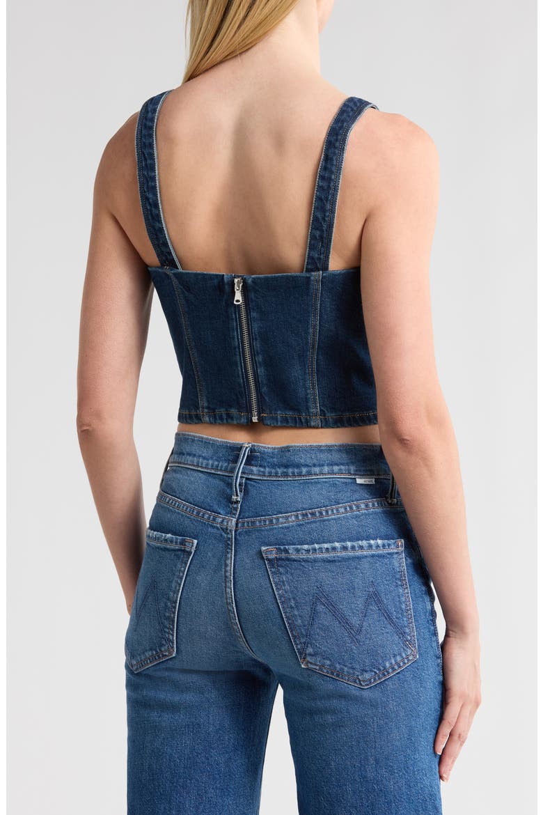 Guilia Denim Crop Top, Alternate, color, SKETCHBOOK