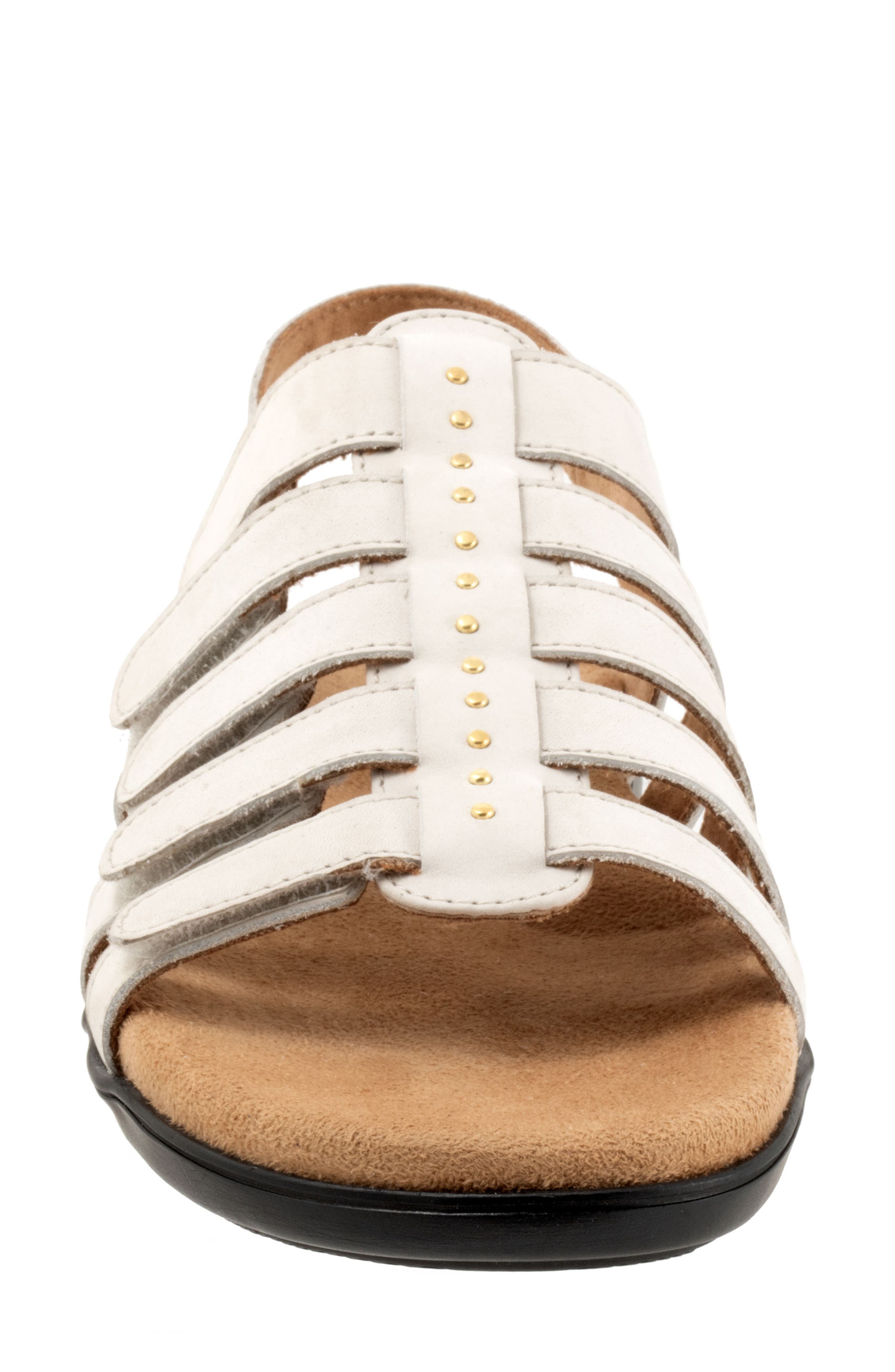 Riki Studs Slingback Sandal, Alternate, color, WHITE NUBUCK