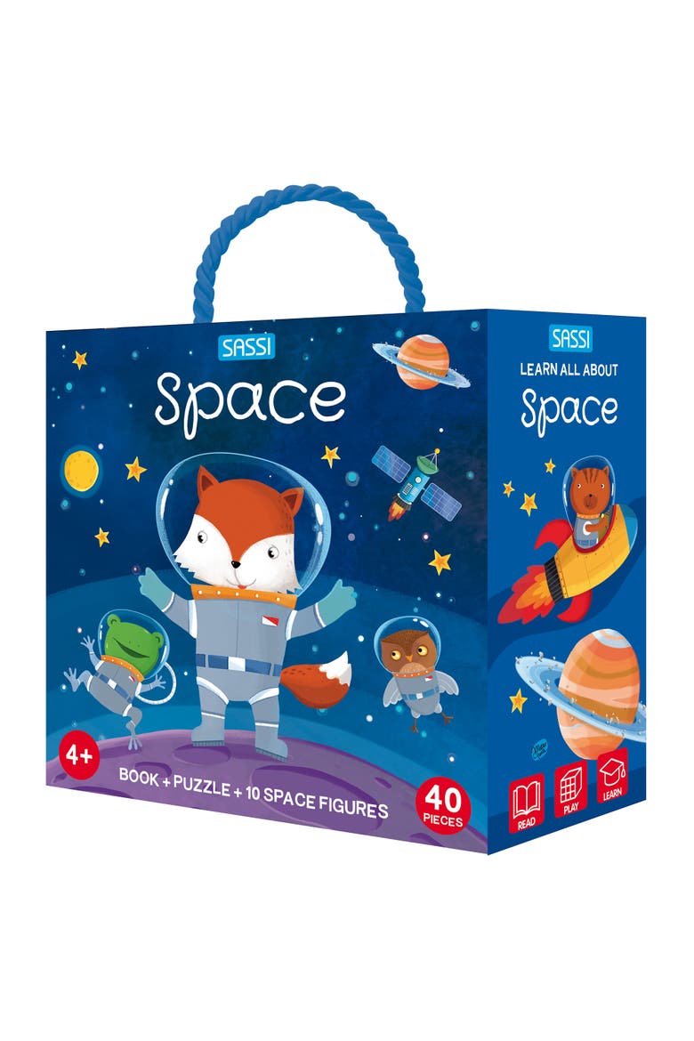 Qbox Space 40Pc Puzzle and Booklet, Main, color, Multicolored
