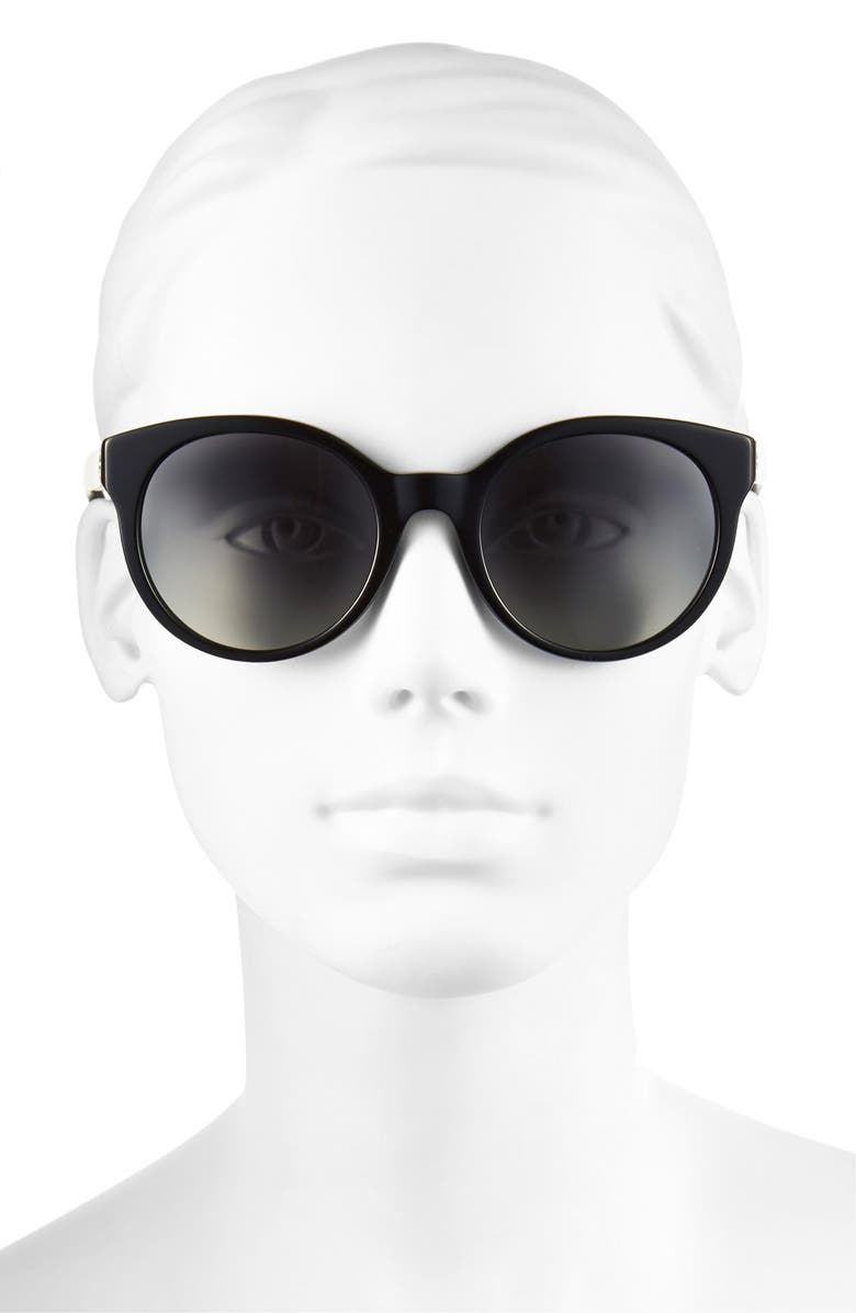 Tory Burch 54mm Polarized Cat Eye Sunglasses, Alternate, color, 