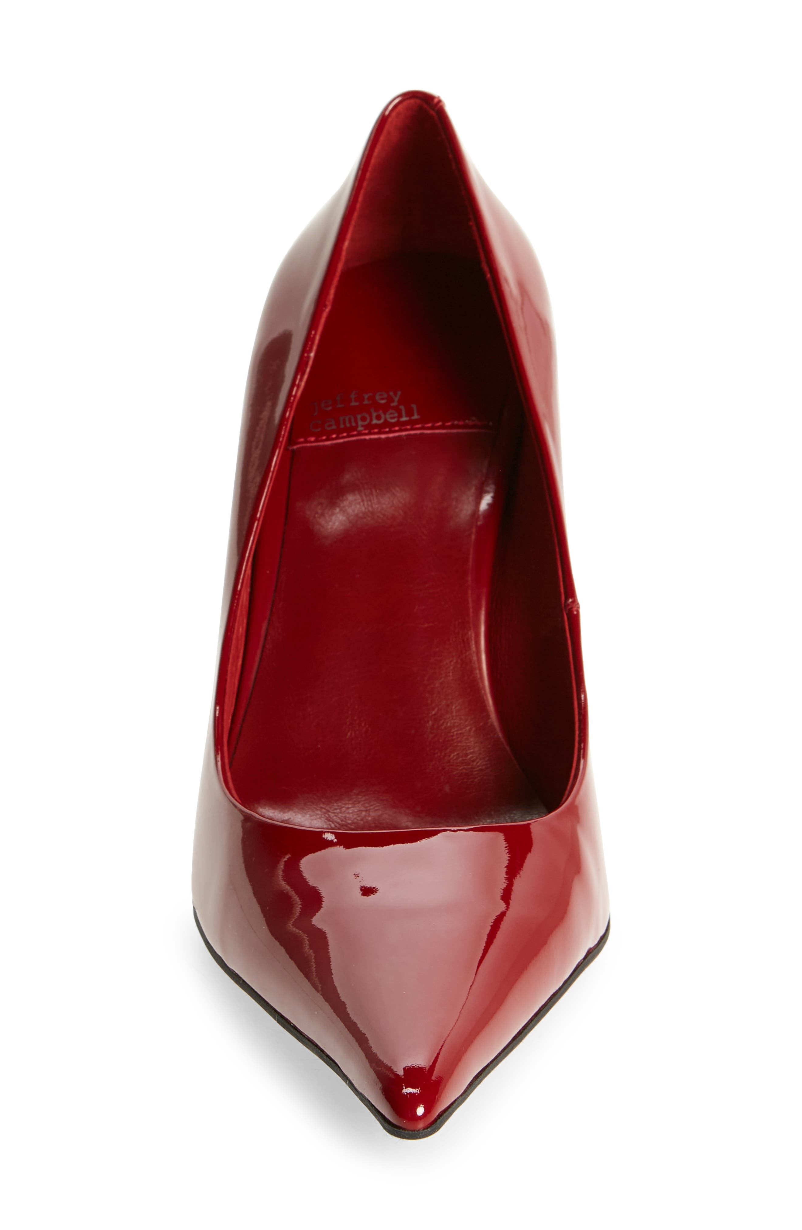 Jeffrey Campbell Risktaker Pointed Toe Pump, Alternate, color, Cherry Red Patent
