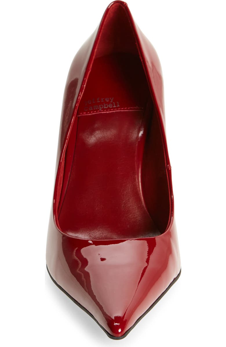 Jeffrey Campbell Risktaker Pointed Toe Pump, Alternate, color, Cherry Red Patent