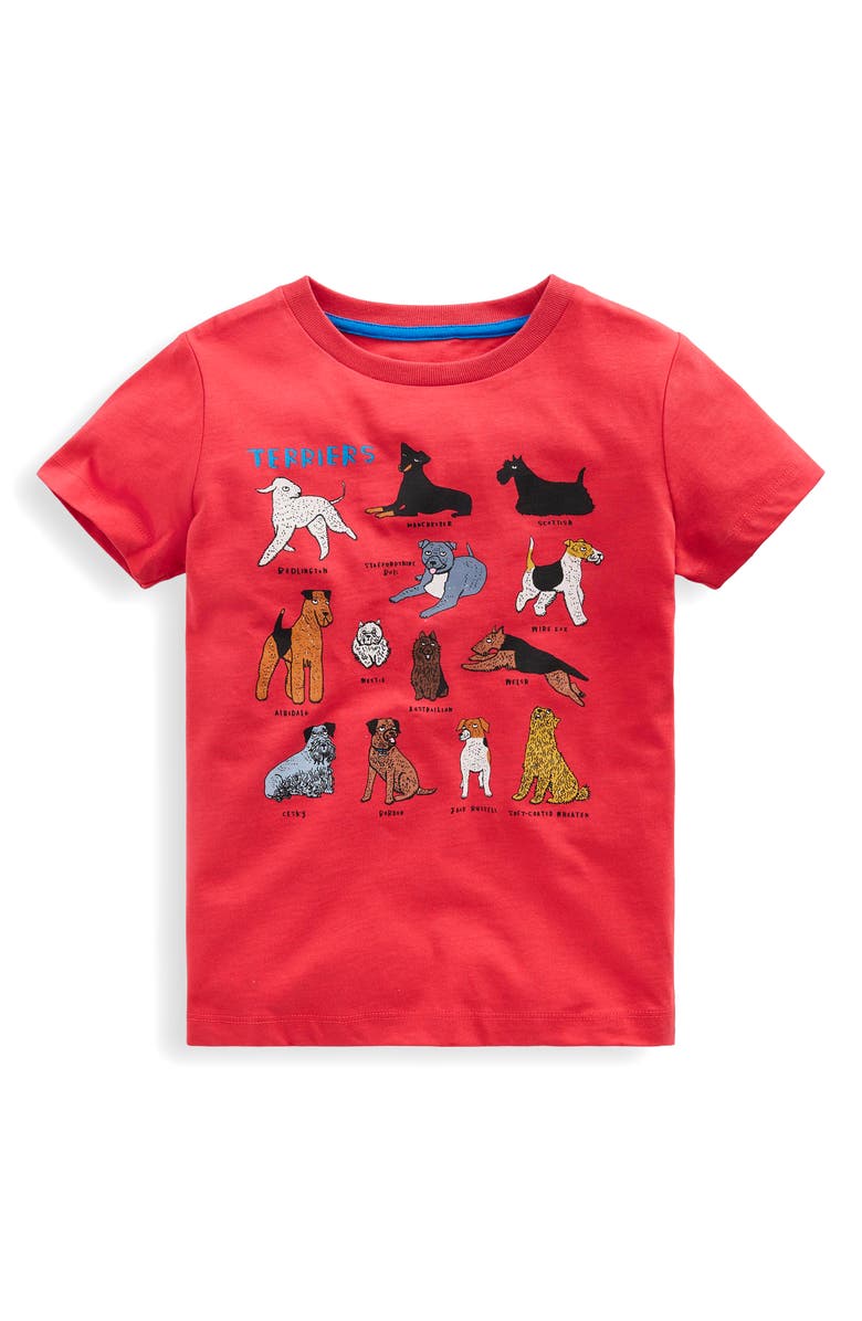 Mini Boden Kids' Terrier Cotton Graphic T-Shirt, Main, color, 
