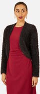 Yumi Metallic Fluffy Eyelash Bolero