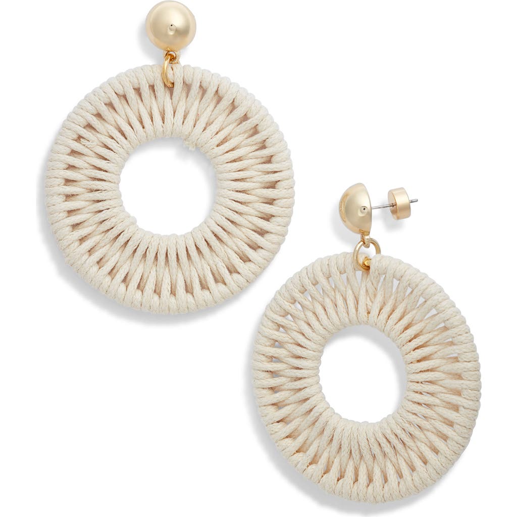 Nordstrom Cord Wrapped Statement Drop Earrings In Gold
