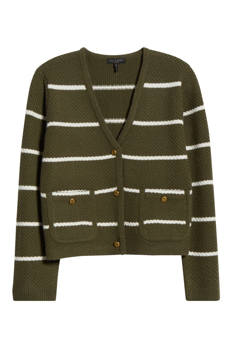 Peggy Stripe Wool Cardigan, Alternate, color, ARMMT