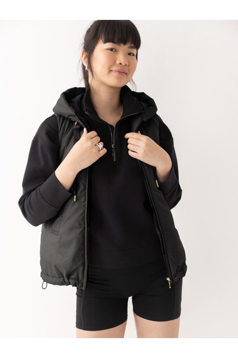 The Hooded Vest, Alternate, color, Black