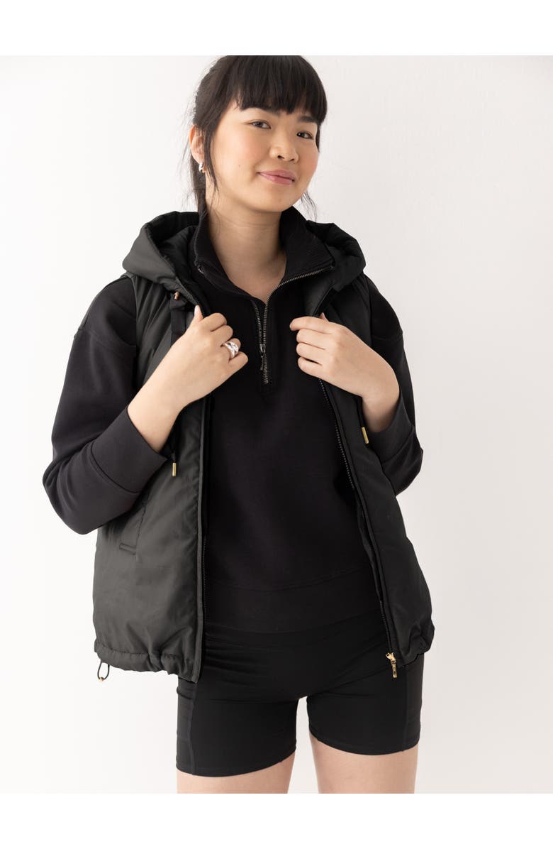 Honors The Hooded Vest, Alternate, color, Black