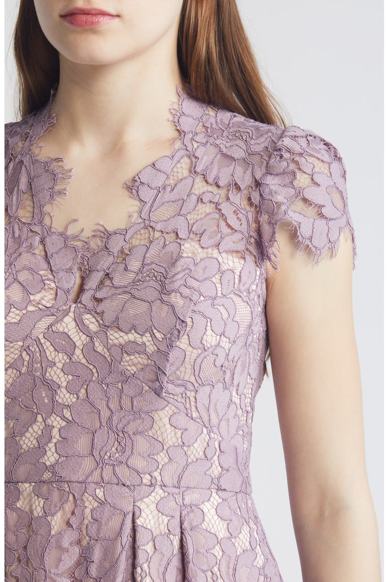 Lace Fit & Flare Cocktail Dress, Alternate, color, LAVENDER