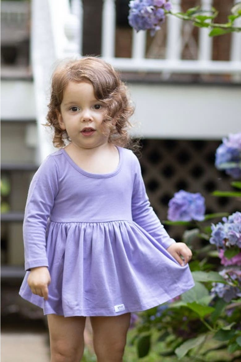 Solid Long Sleeve Bubble Romper, Alternate, color, Purple