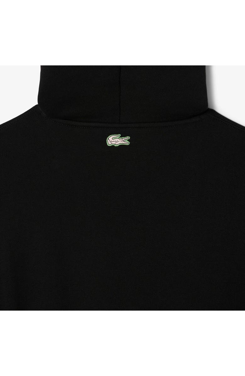 Lacoste Tennis Graphic Hoodie Pullover, Alternate, color, Black