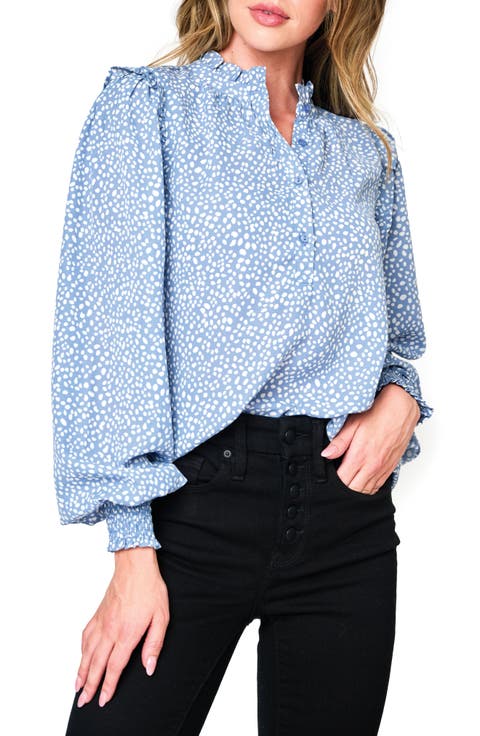 Dot Print Woven Top