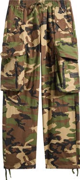 Billionaire Boys Club BB Star Loose Fit Camo Cotton Ripstop Cargo Pants