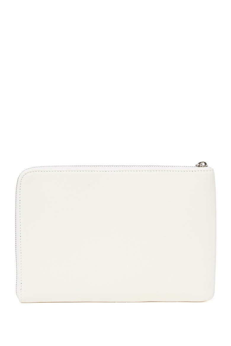 Quarter Zip Clutch, Alternate, color, WHITE