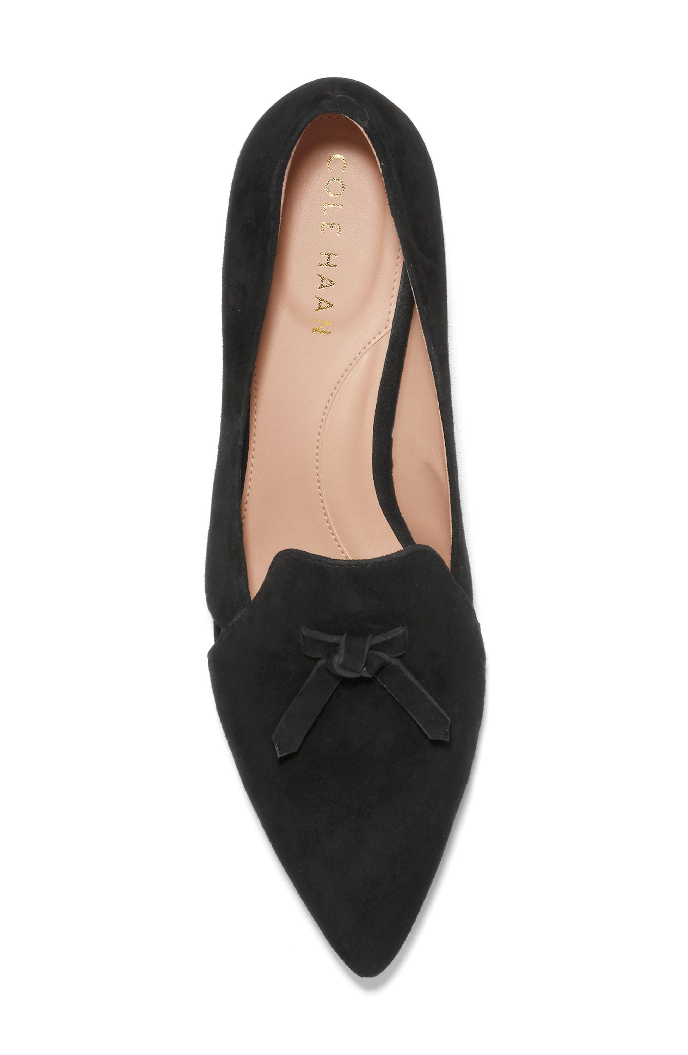 Viola Skimmer Flat, Alternate, color, BLACK SUEDE