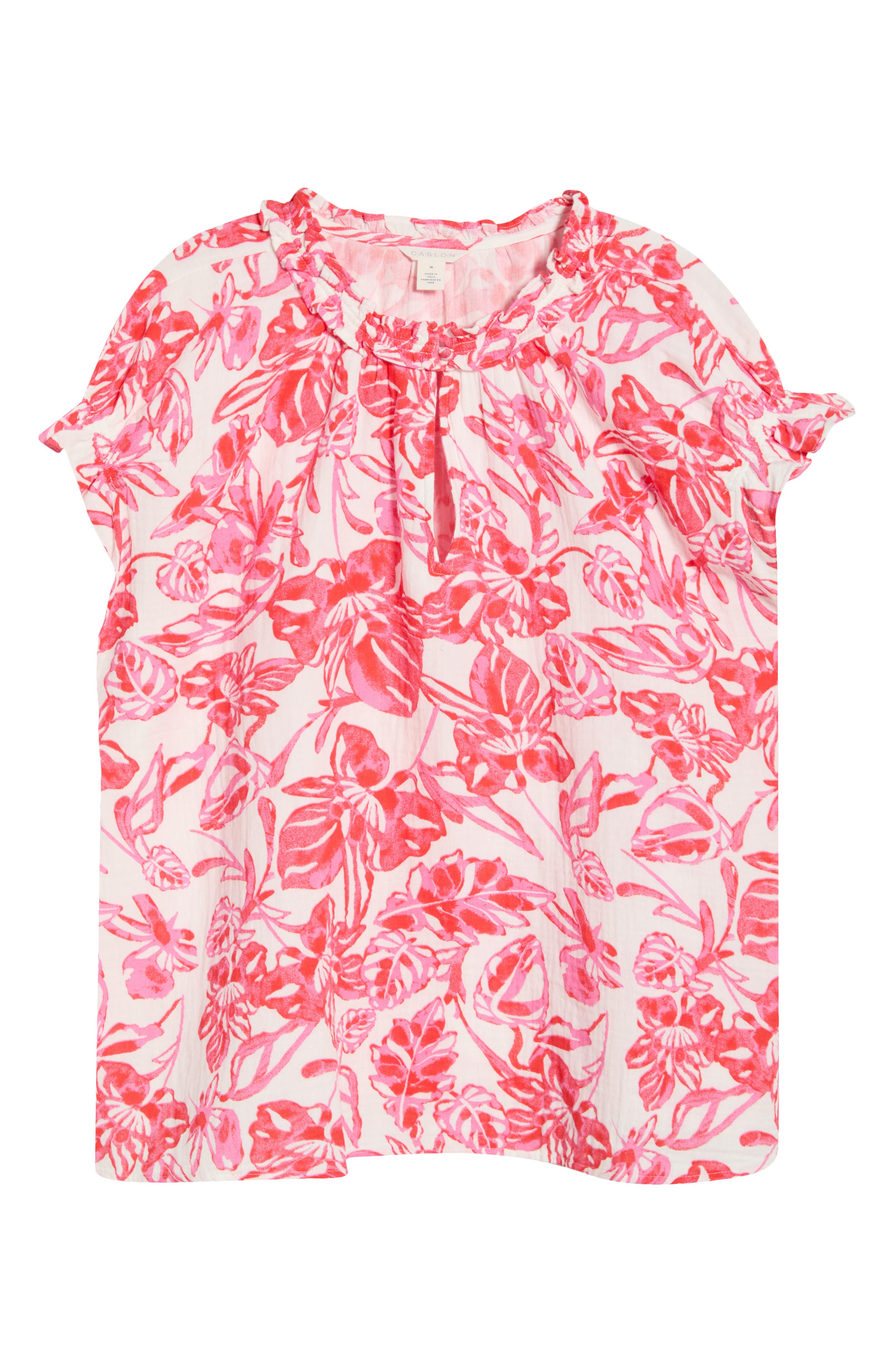 Ruffle Accent Cotton Gauze Top - image 3