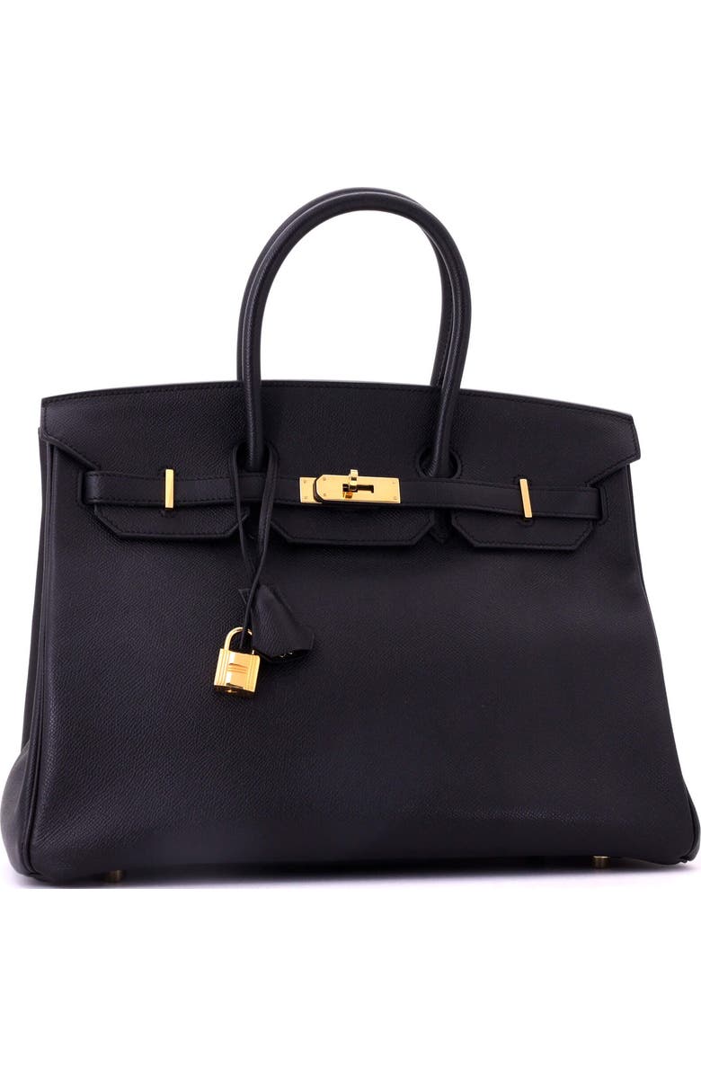 Pre-Owned Hermes Birkin Handbag Black Epsom with Gold Hardware 35, Alternate, color, Noir