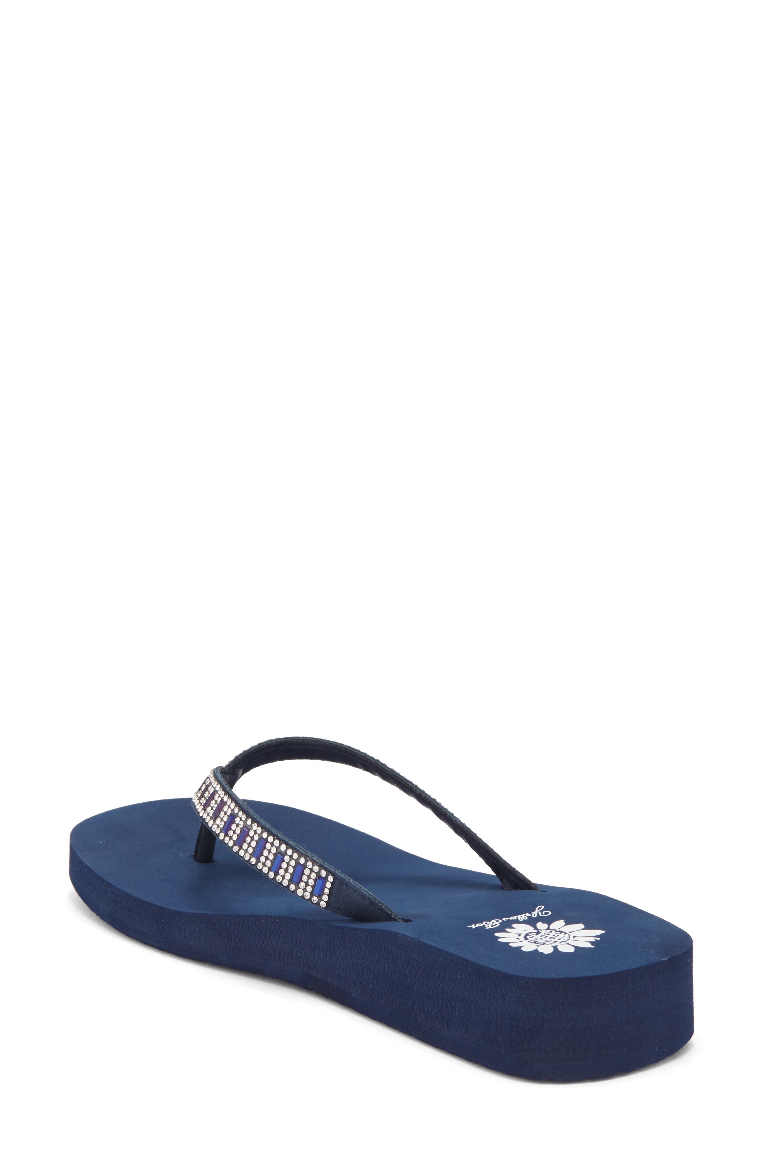 Yellow Box Premium Zemily Embellished Flip Flop, Alternate, color, Navy