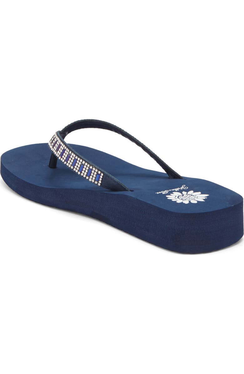 Yellow Box Premium Zemily Embellished Flip Flop, Alternate, color, Navy