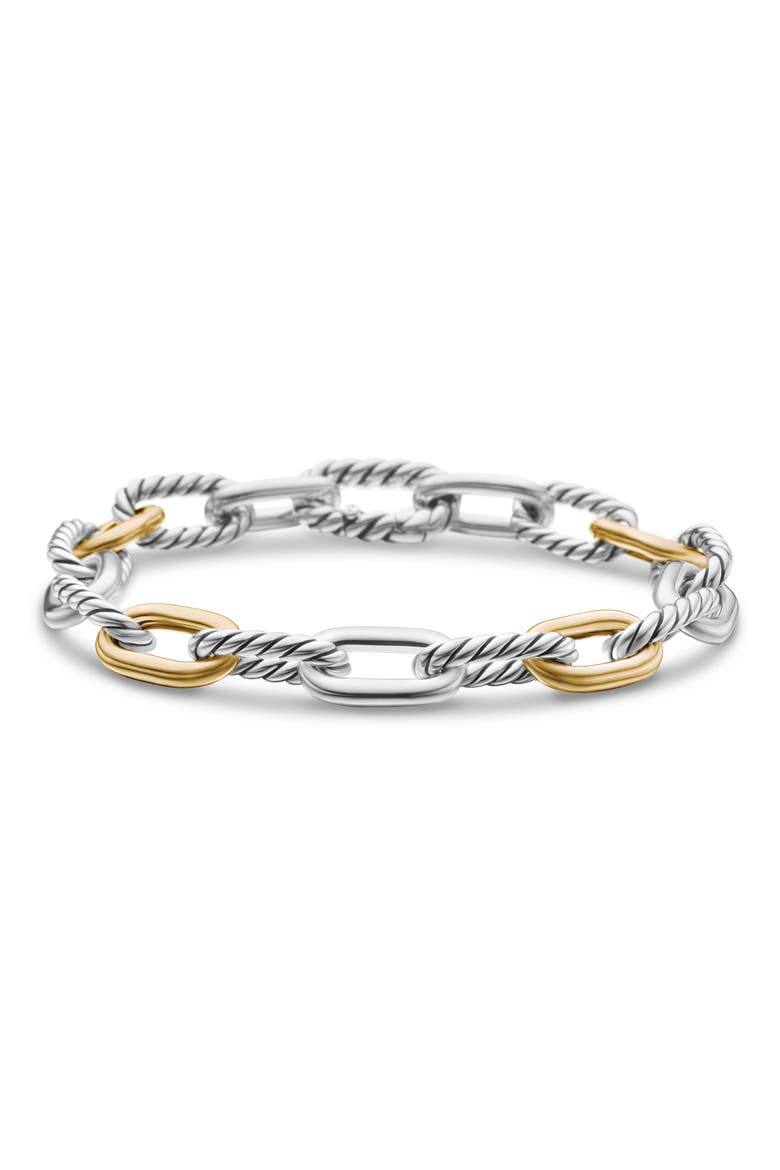 Madison® Sterling Silver & 18K Yellow Gold Chain Bracelet, 8.5mm, Main, color, STERLING SILVER YELLOW GOLD