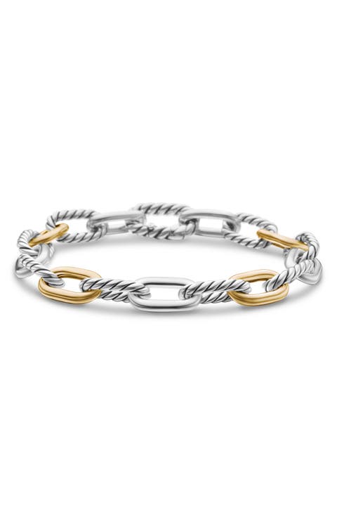 Madison® Sterling Silver & 18K Yellow Gold Chain Bracelet, 8.5mm