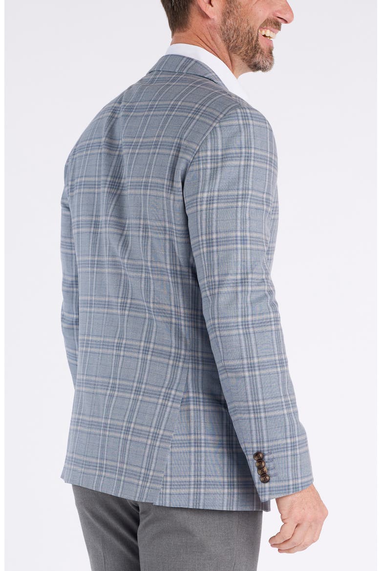 Plaid Wool Blend Sport Coat, Alternate, color, GREY
