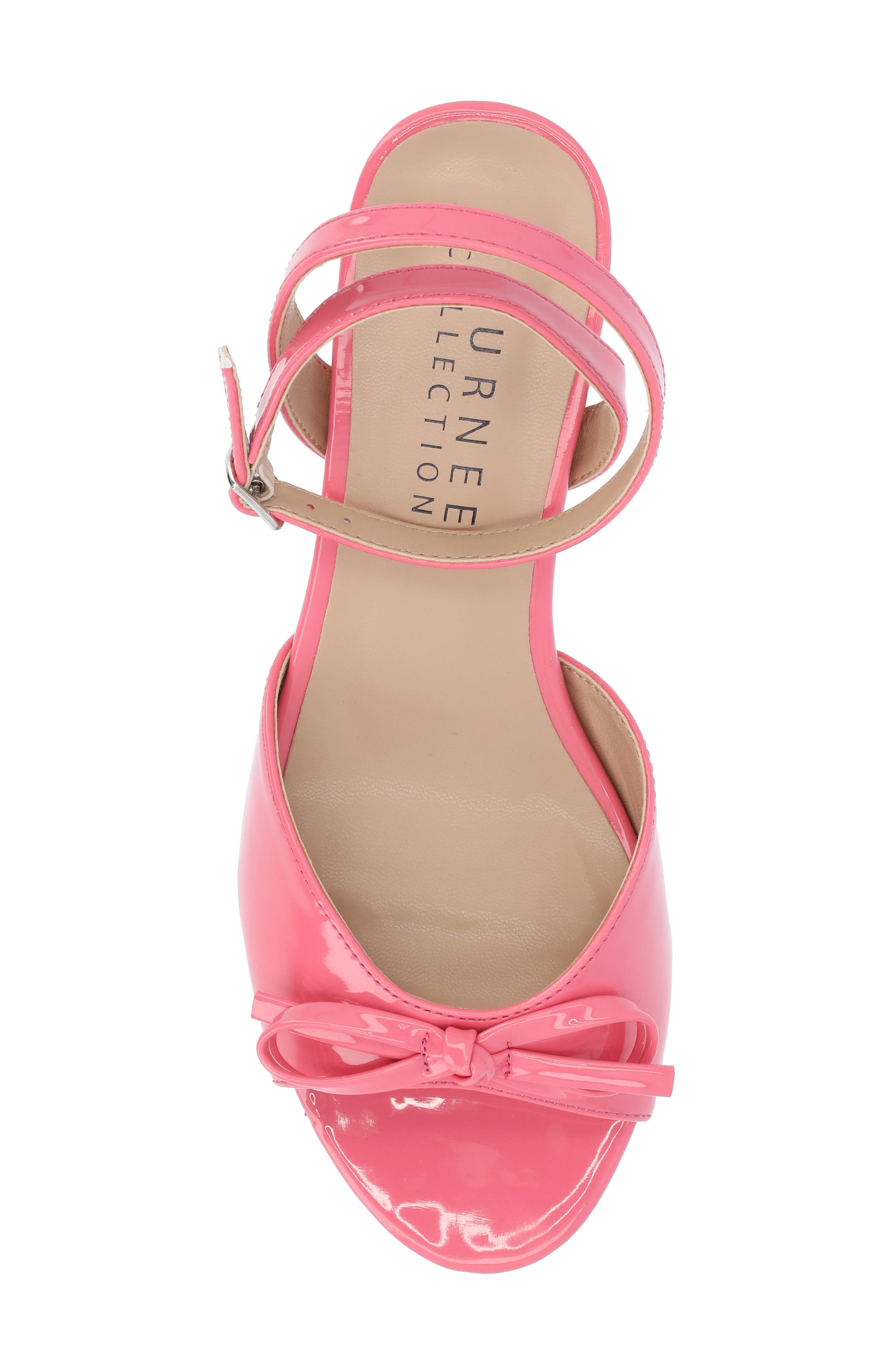 Jennifer Bow Ankle Strap Sandal, Alternate, color, PINK