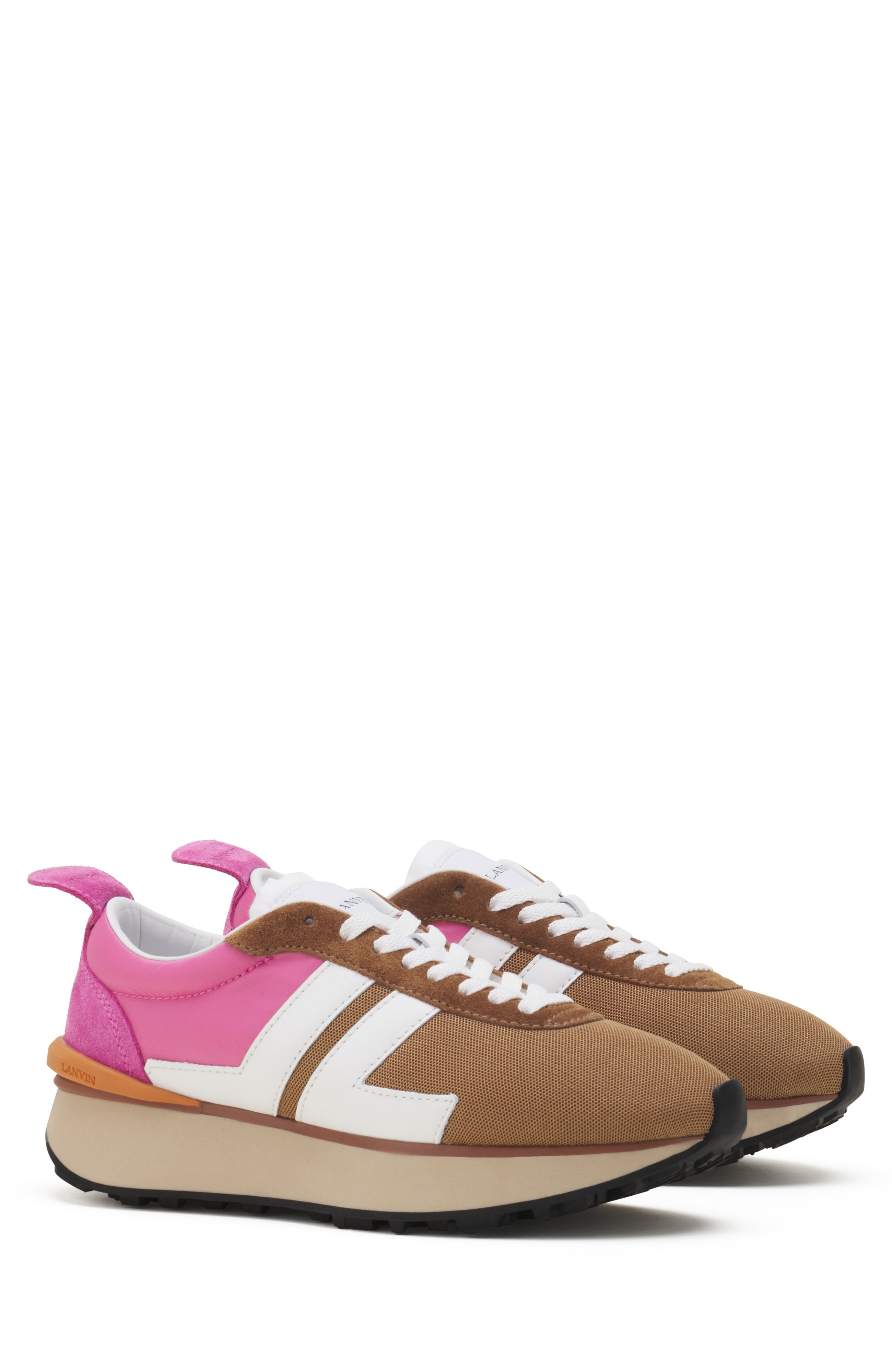 Bumpr Sneakers In Nylon And Mesh, Alternate, color, Red/Lilac