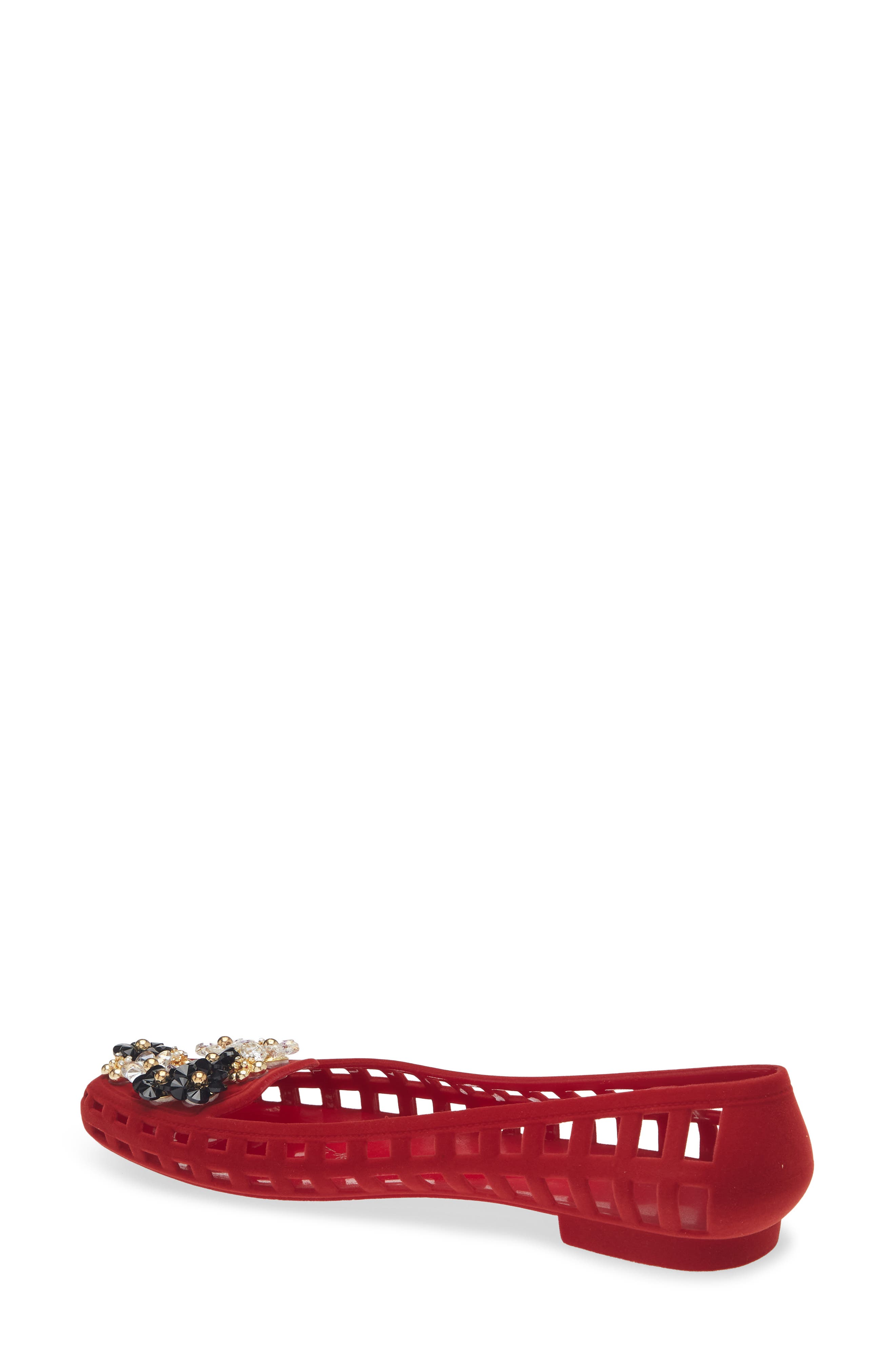 Aura Jelly Ballet Flat, Alternate, color, RED