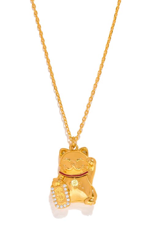 Lucky Cat Locket Necklace