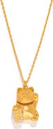 Girls Crew Lucky Cat Locket Necklace