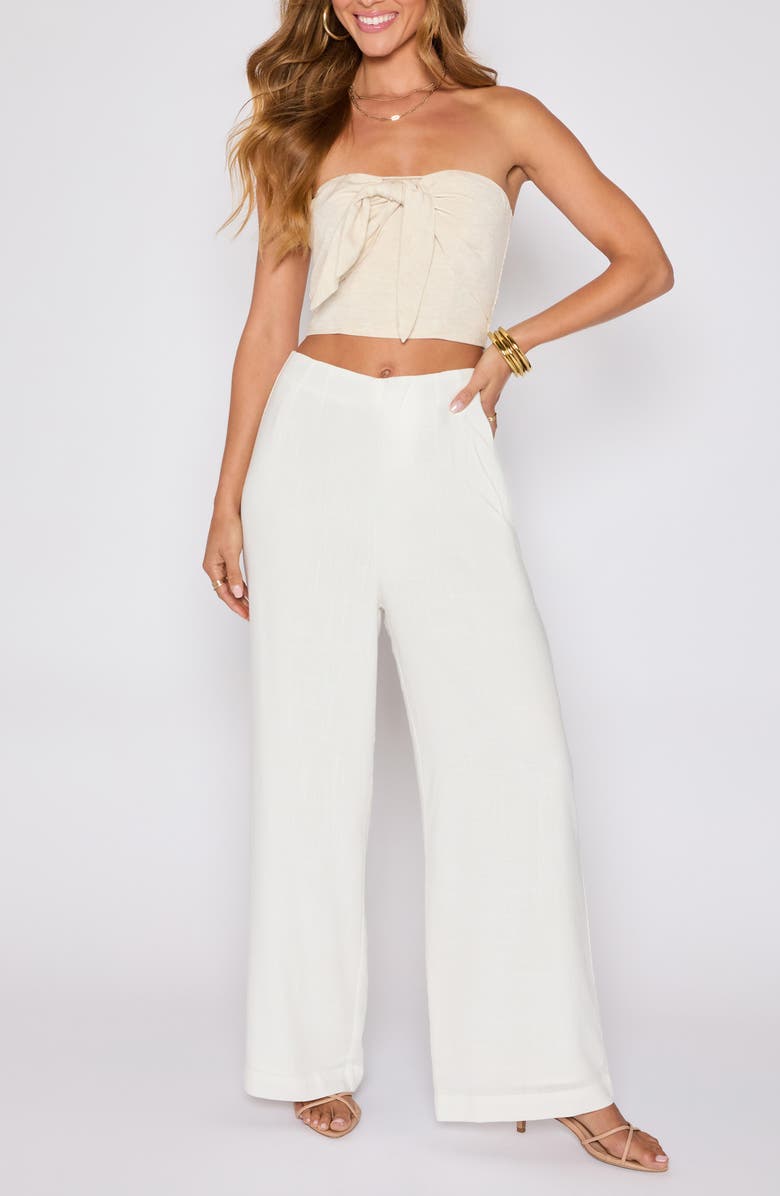 VICI Collection Brunch Ready Wide Leg Pants, Alternate, color, White
