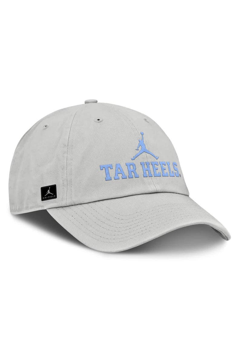 Jordan Brand Men's Jordan Brand Gray North Carolina Tar Heels 2025 On-Field Gameday Club Adjustable Hat, Alternate, color,